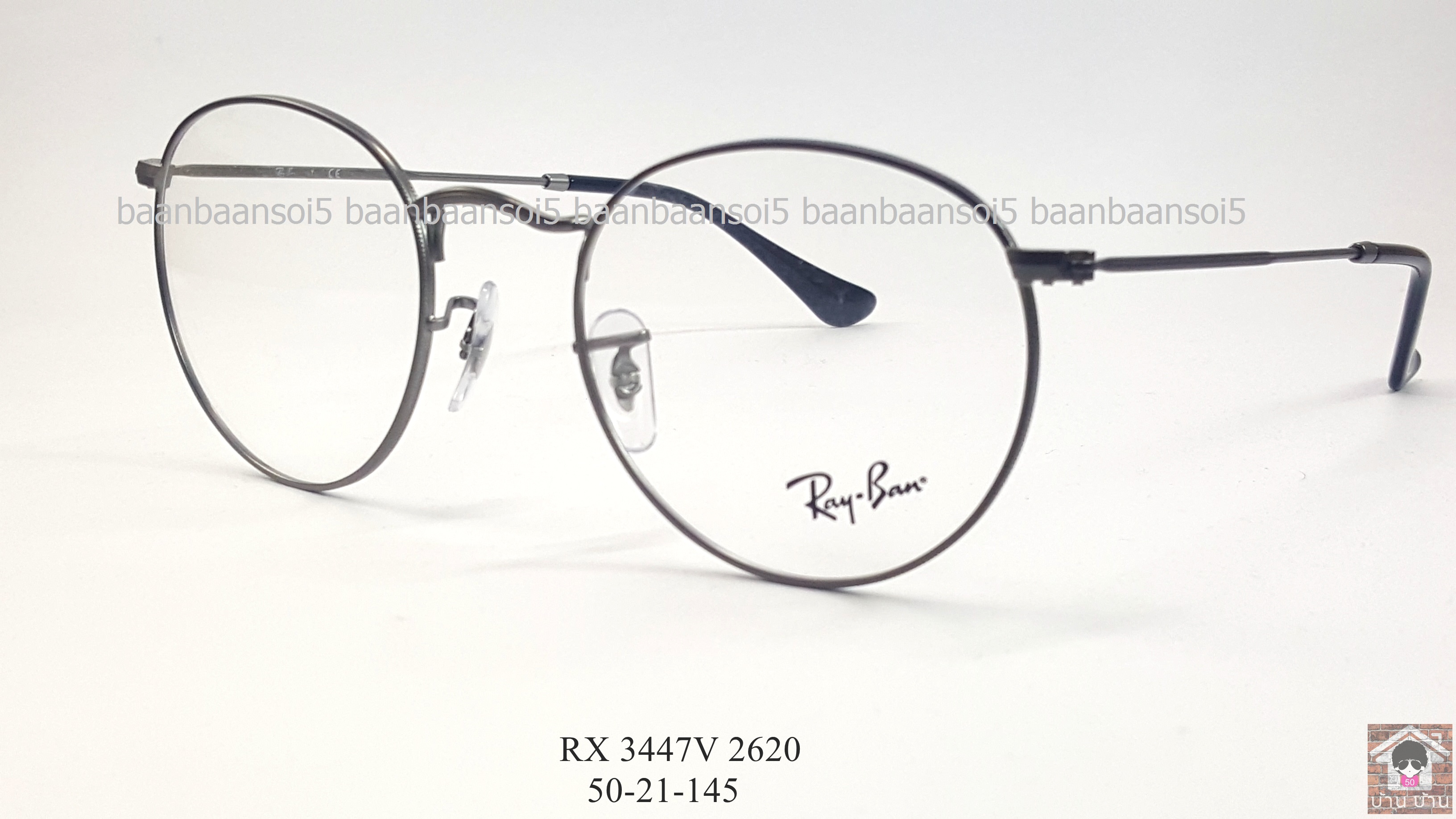 Rayban RX 3447V 2620 โปรโมชั่น กรอบแว่นตาพร้อมเลนส์ HOYA ราคา 4,300 บาท