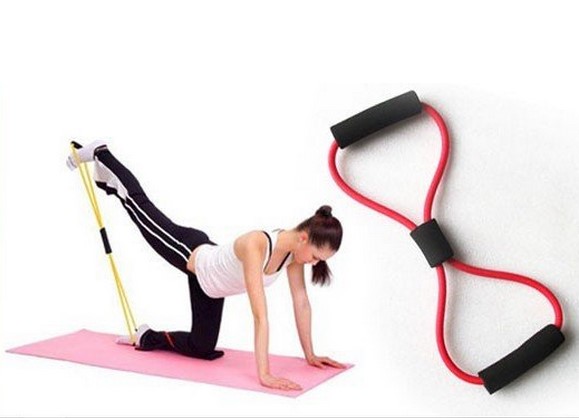 FIT-014 Figure 8 Resistance Bandสายยืดเลข8 แรงต้าน เพิ่มกล้ามเนื้อ เพาะกาย เล่นกล้าม ฟิตเนส กีฬา โยคะ ทิลาทิส