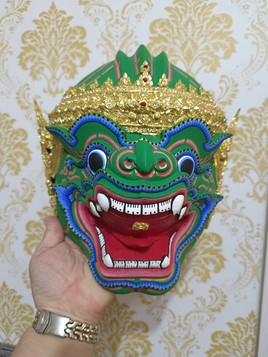 หัวโขนลิง (สีขาว) สำหรับแขวนผนัง