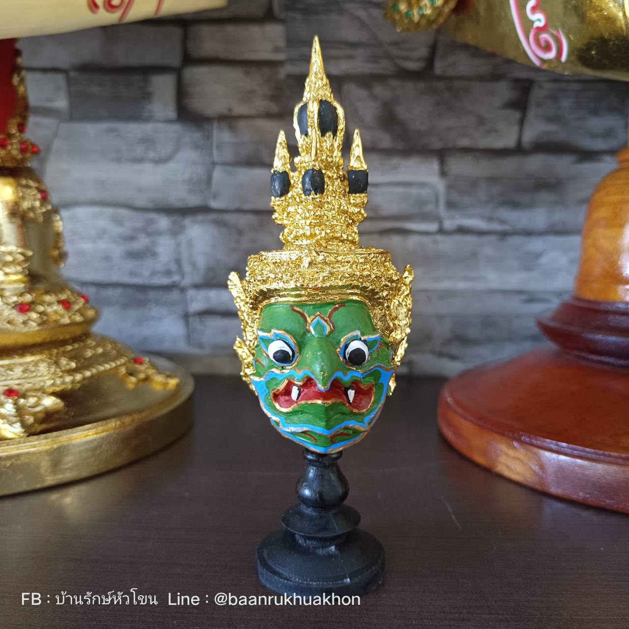 ครุฑ ขนาดจิ๋ว เรซิ่น พร้อมฐานสีดำ (ตั้งหน้ารถ)