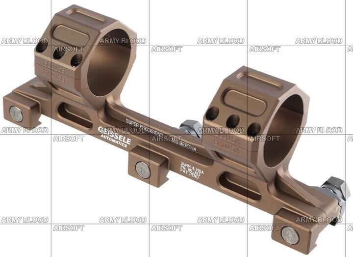 New.Geissele Super Precision Big Bertha Scope Mounts -Manufacturer: Made in China - Built Material: Aluminum -Major Color: Black / Tan -Inner Diameter: 30mm (25mm) ราคาพิเศษ