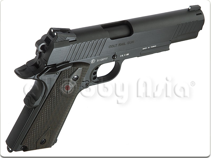 New.CYBERGUN COLT 1911 Rail CO2 GBB Pistol (Black) ราคาพิเศษ