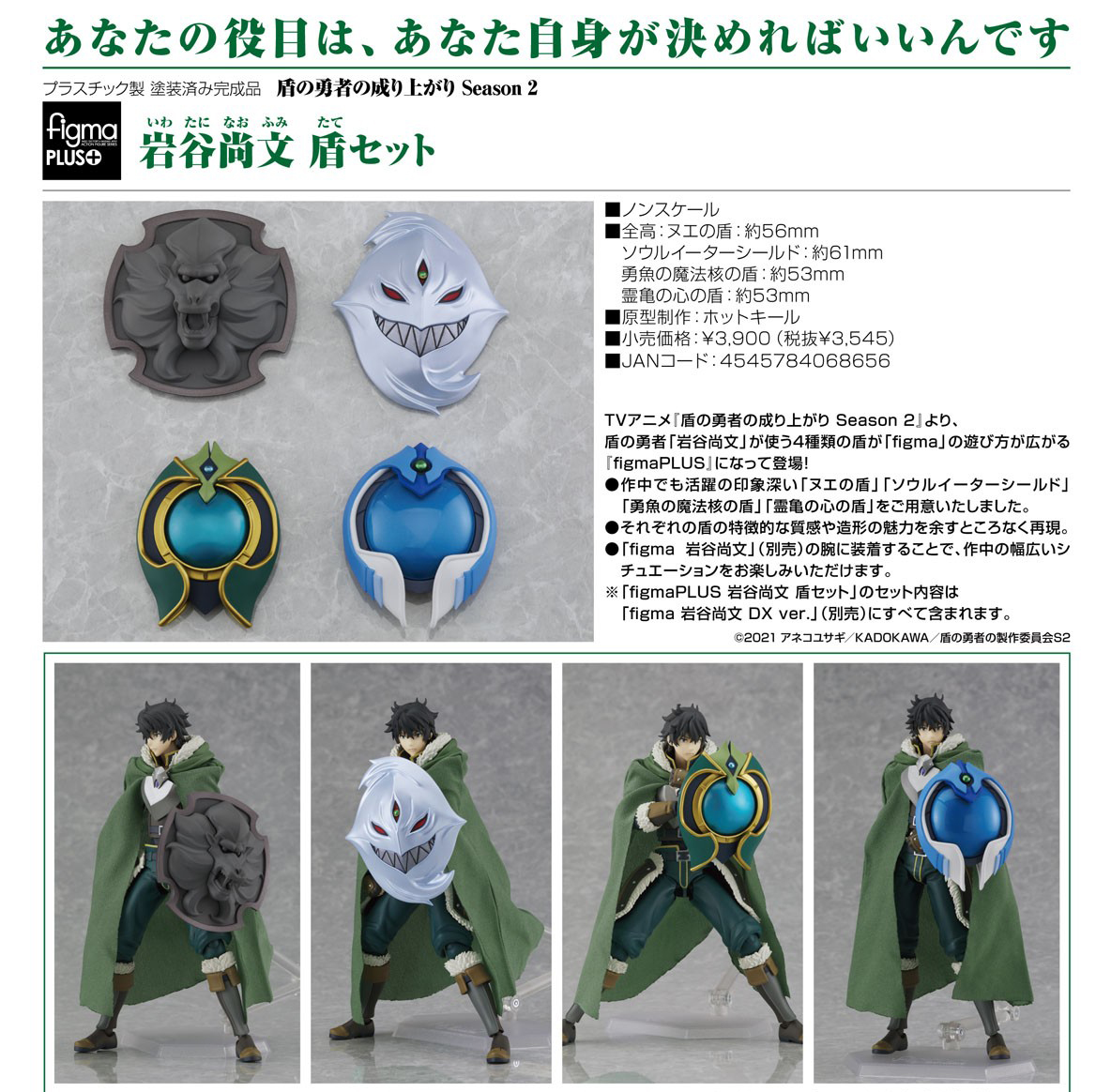 เปิดจอง : Figma Plus Naofumi Iwatani Shield Set