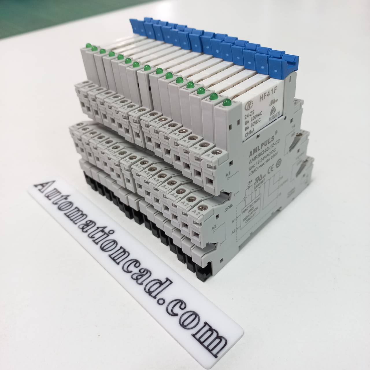 RELAY รีเลย์ 24Vdc พร้อมซอคเกต HF41 HONGFA SLIM RELAY 2966171 เทียบเท่ากับ 2961105 PHOENIX CONTACT