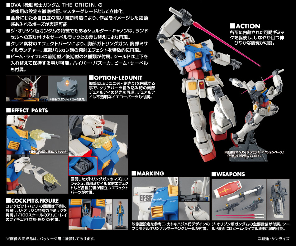 [PO]MG 1/100 RX-78 Gundam [Gundam THE ORIGIN][BANDAI]