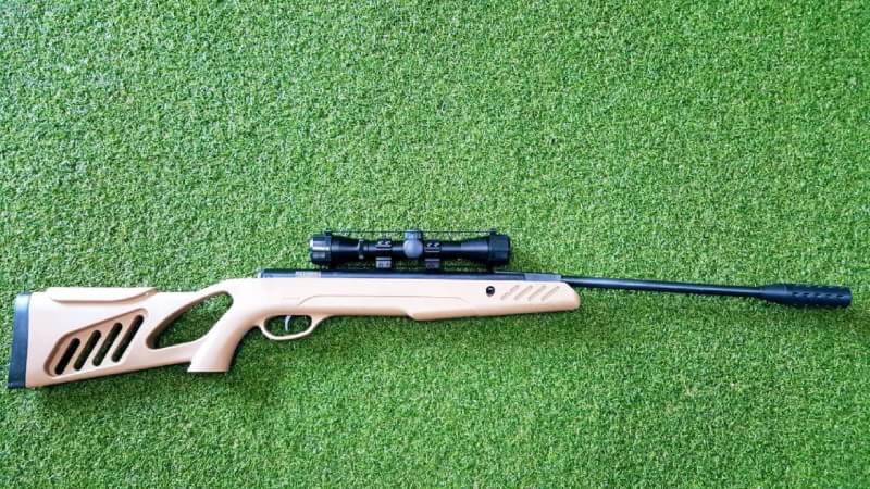 New.ปืนอัดลมSwissArms Tac1 5.5mm.cal. Aiir Rifle เบอร์ 2 Price 1u,500 THB. ✔Weight น้ำหนัก : 3.1kg. ✔Caliber ลำกล้อง : 5.5mm #2 ✔Max Velocity แรง : 950fps ✔Powerplant : สปริง Spring-piston ✔Includes กล้อง Swiss Arms : 4x