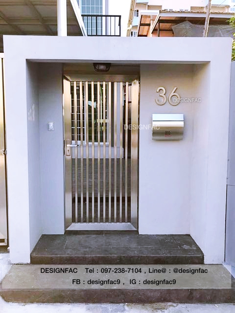 ป้ายบ้านเลขที่โลหะสแตนเลส ทนแดดทนฝน