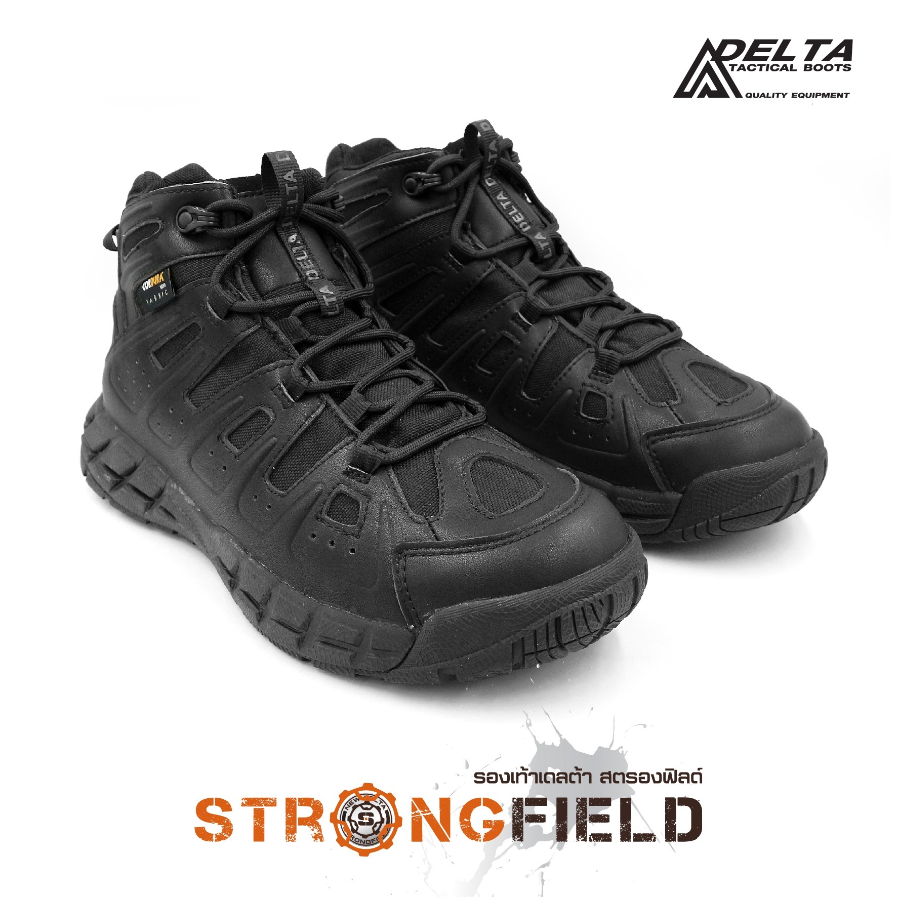 💥รองเท้า New Delta รุ่น Strongfield 💥 🔩รองเท้าที่ออกแบบมาสำหรับลุยได้ทุกสภาวะพื้นผิว 🔩ผสมผสานอย่างลงตัวระหว่างเนื้อผ้า Cordura 1000D และหนังแท้ 🔩 ทรงหุ้มข้อ (Mid Boot) มั่นคง สูง 6 นิ้ว 🔩ระบายอากาศและความชื้