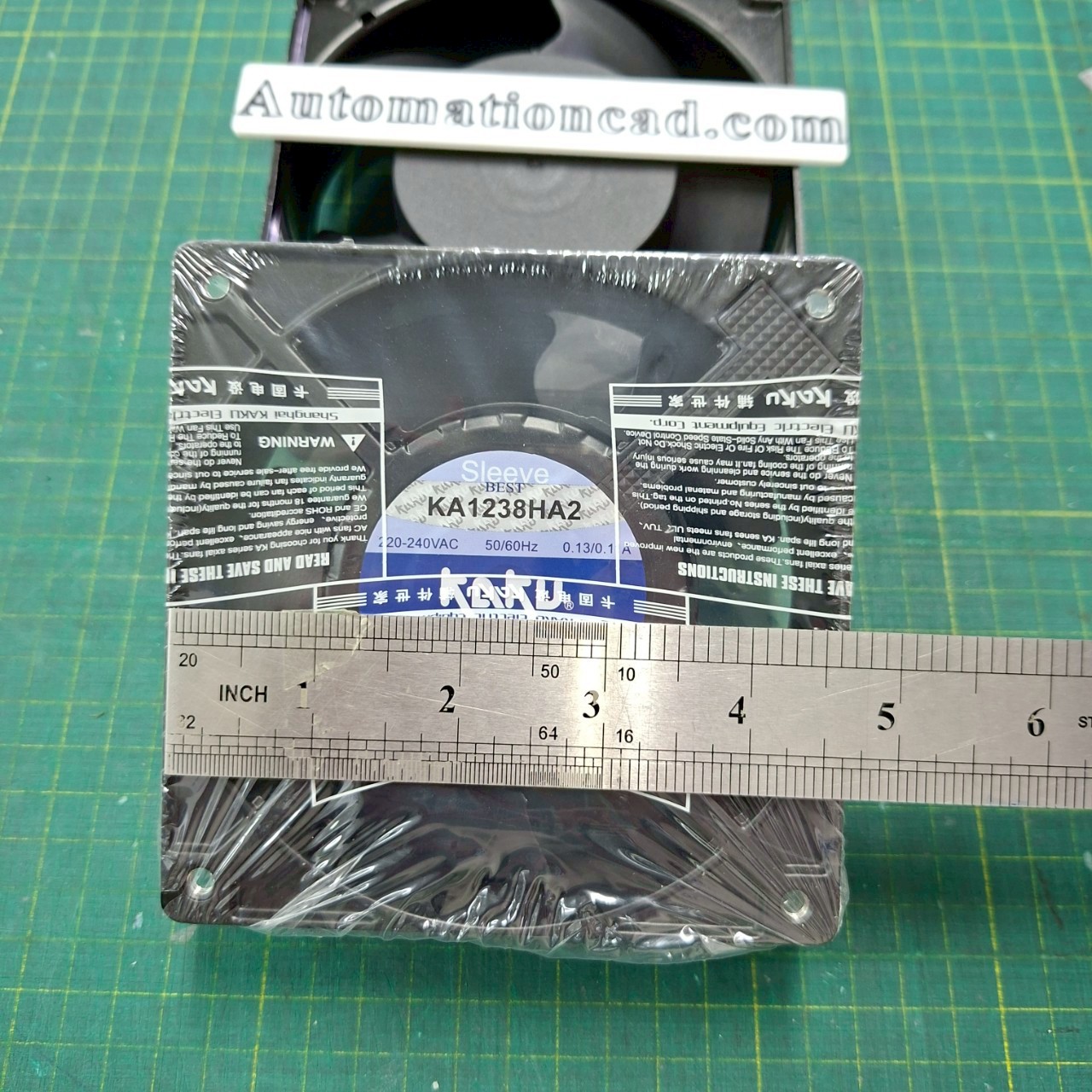 พัดลมระบายอากาศ KAKU ขนาด 4.5 นิ้ว 220VAC ลูกปืนแบบ Sleeve - KA1238HA2 Plug