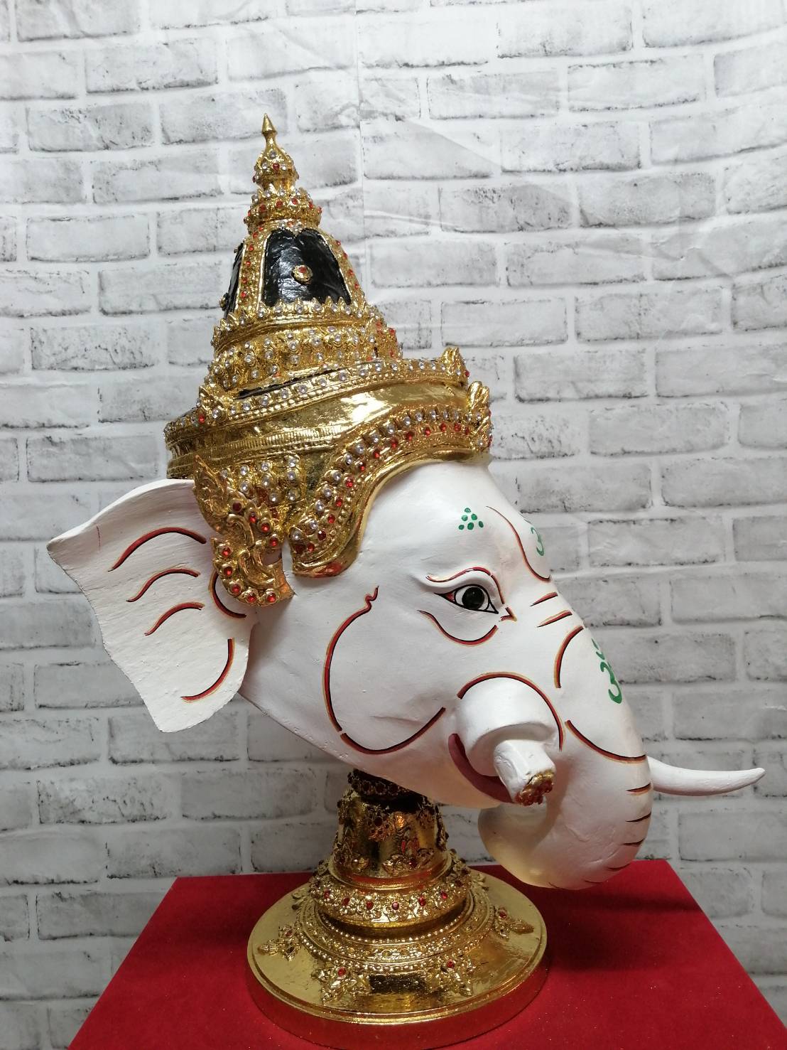พระพิฆเนศ ขนาดครอบ (สีขาว)