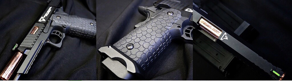 ( + New Arrival + มาใหม่ ) SRC Baba Yoga Combat Master hi-capa ( 1 แมกซ์แก๊ส 1 แมกซ์ Co2 ) -สไลด์อลูมิเนียม CNC -เฟลมอลูมิเนียม CNC -กริ๊ป Stippling กันลื่น - ลำกล้อง CNC -มีบ่อแมกซ์ช่วยในการโหลดอย่างรวดเร็ว -ศูนย์แข่งขันหน้าหลังไฟเบอร์ออปติก -ลูกสูบออกแบ