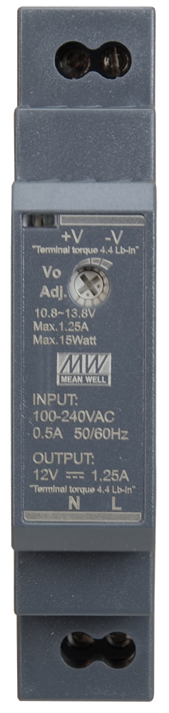 POWER SUPPLY HDR-15-12 MEANWELL พาวเวอร์ซัพพลาย 12VDC 15W 1.25A