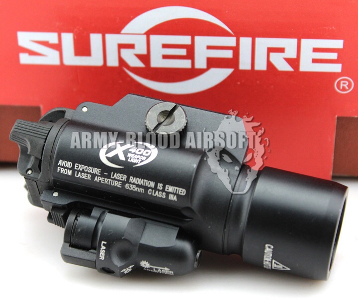 Surefire X400 LED WeaponLight with Laser New Type (BK)prev next