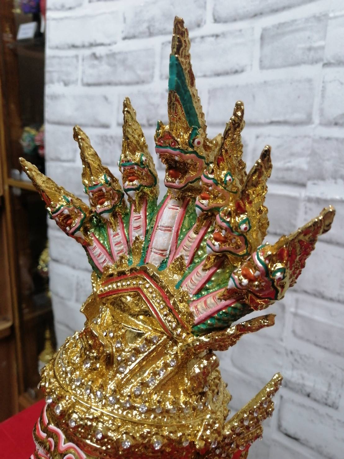 ปู่ภุชงค์ ปู่พญานาค 7 เศียร พร้อมฐานปิดทอง