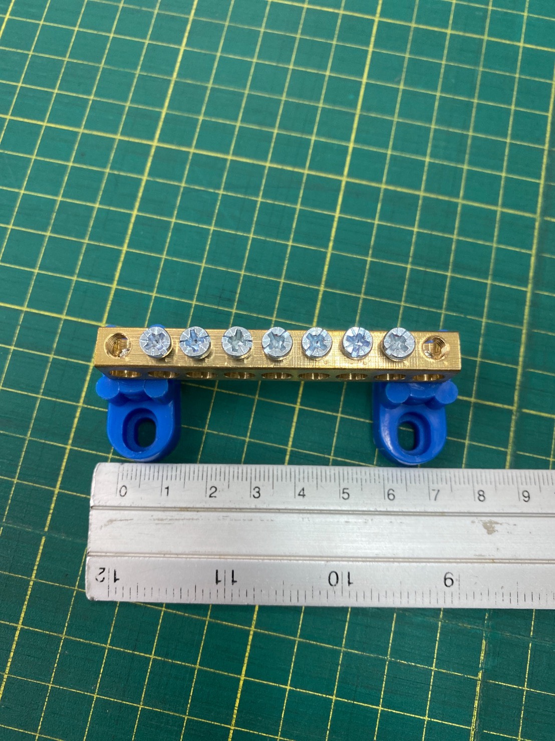 BAR กระจายไฟฟ้า 1 แถว 7 ช่อง แบบเปลือย BAR GROUND บาร์กราวด์