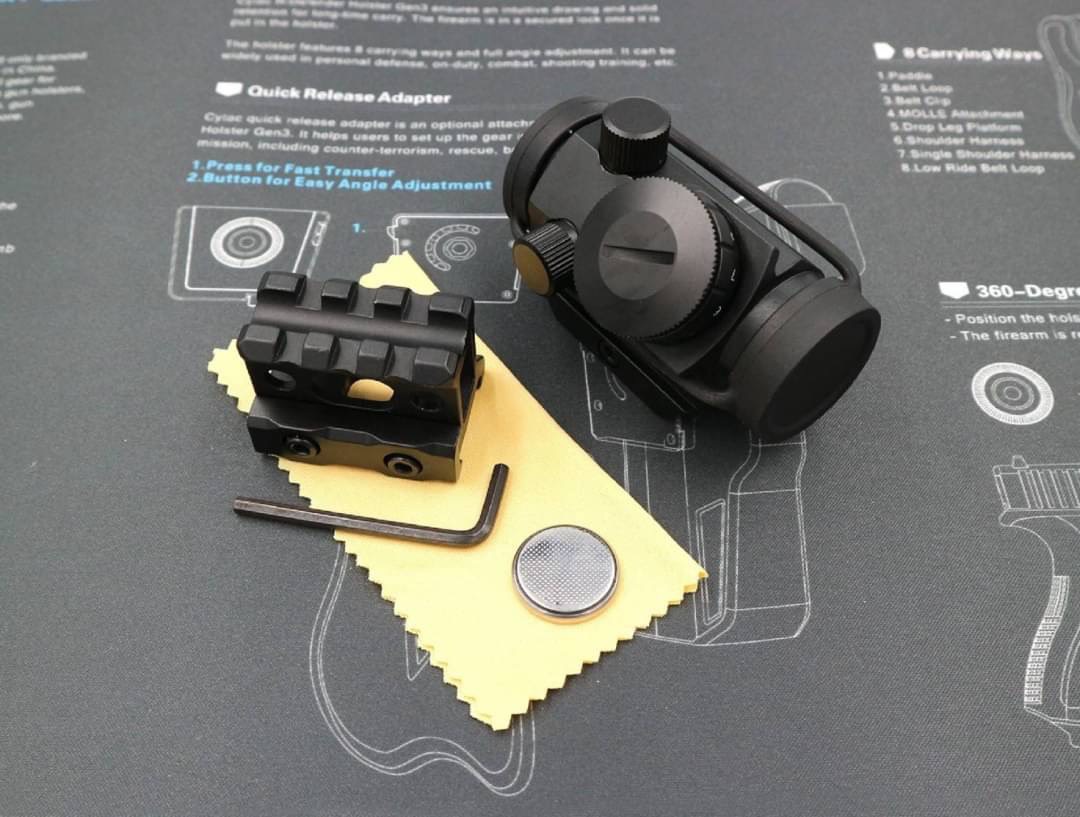 (clapping hands)สินค้าเข้ามาแล้วค่ะ (fire)T3 Red Dot Sight 1*20 🍁 ผลิตจากอลูมิเนียมเกรดคุณภาพ 🍁 เป้าเล็งสีแดง ปรับความสว่างได้ 11 ระดับ 🍁 ขาจับรางขนาด 20 mm. ติดตั้งได้ทั้งแบบขาเตี้ยและขาสูง 🍁 Waterproof & Shockproof dz