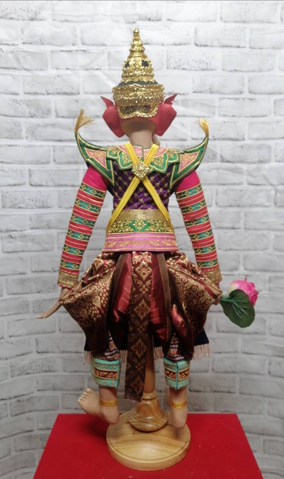 หุ่นละครเล็ก พระพิฆเนศ (สีแดง) ขนาด 60 ซม. (เชิดไม่ได้) สำหรับบูชา