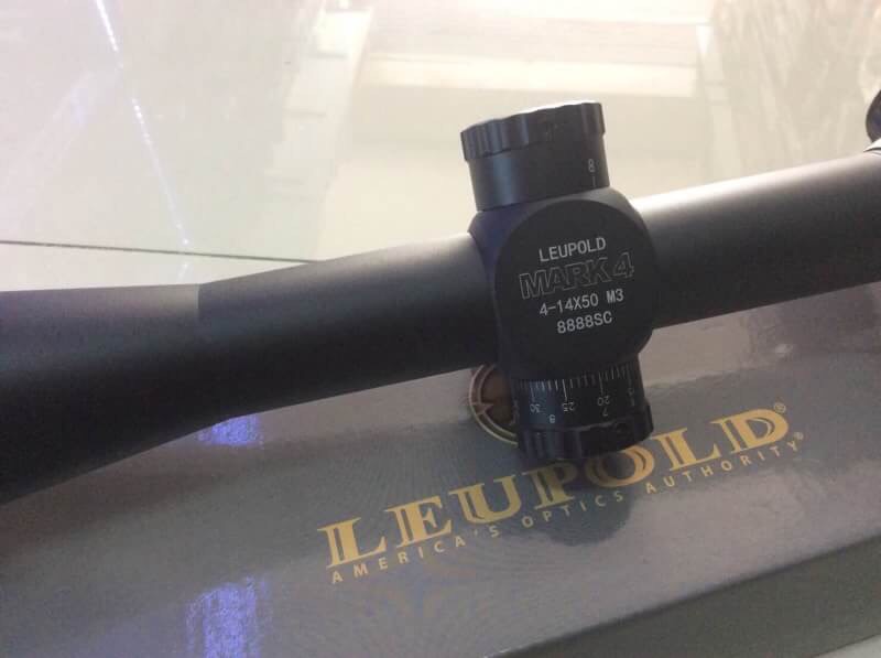 New.สินค้ามาใหม่ สโครปติดปืนจริง LEUPOLD MARK4 มาพร้อมข้อต่อบังแสง ระดับซูม 4-16x50 ราคาพิเศษ