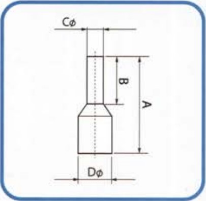 ข้อต่อย้ำปลายสาย แบบเดี่ยวหุ้ม สีส้ม CE0.5-8 TLUG ใช้กับสายไฟ 0.5sq.mm (100 ชิ้น/ห่อ)