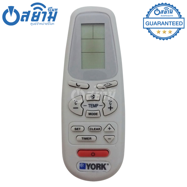 รีโมทแอร์York รุ่นRC-5 สินค้าหมด