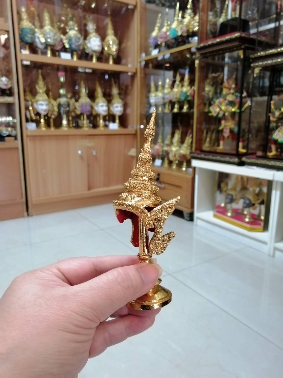 ชฎาพระ ขนาดจิ๋ว พร้อมฐานปิดทอง