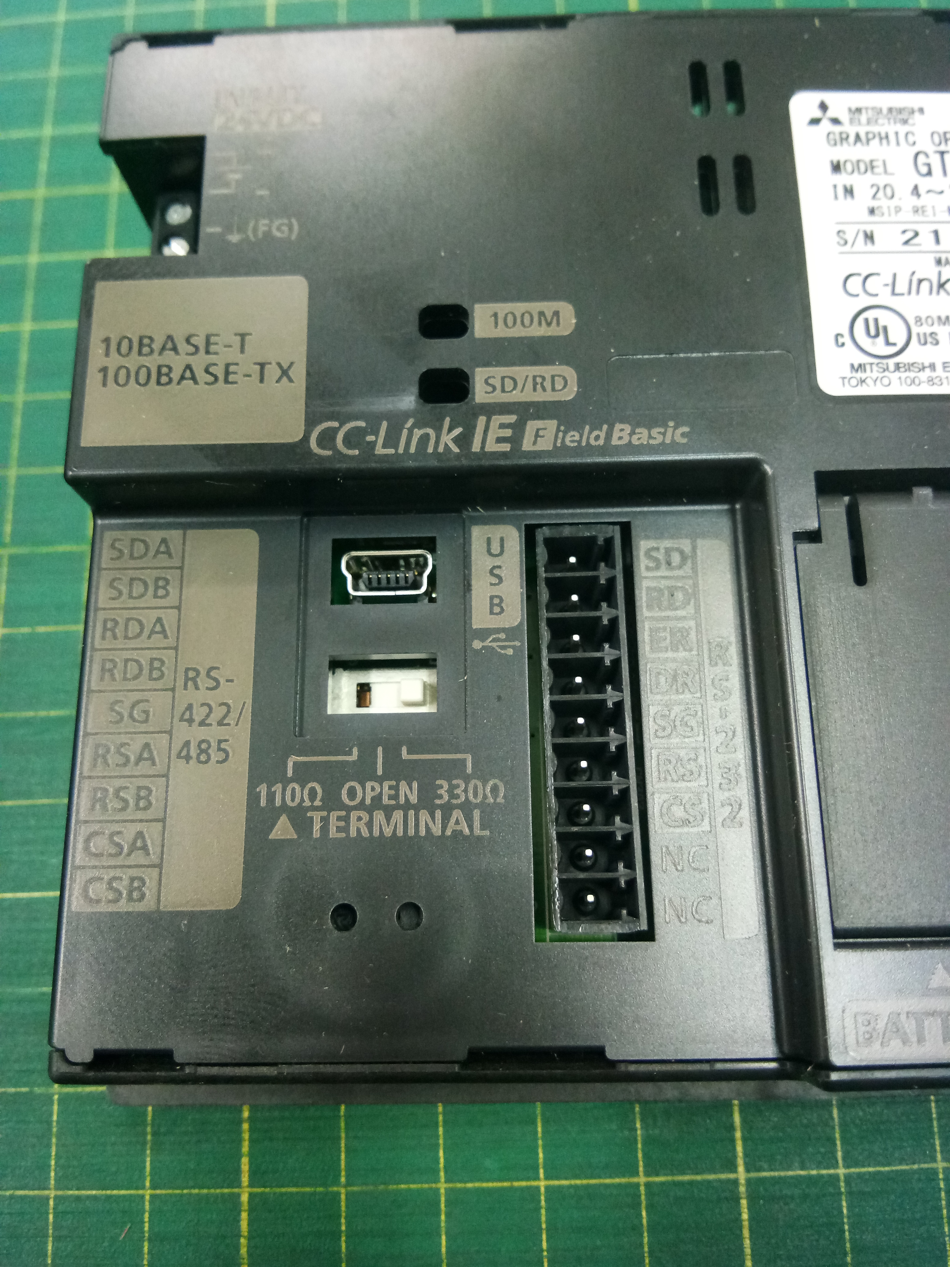 จอ MITSUBISHI รุ่น GT2104-RTBD หน้าจอ 4.3 นิ้ว เชื่อมต่อ PLC FX Series