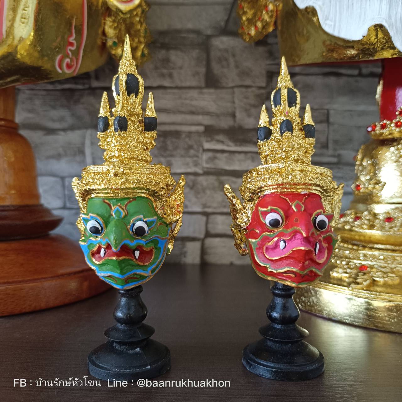 ครุฑ ขนาดจิ๋ว เรซิ่น พร้อมฐานสีดำ (ตั้งหน้ารถ)