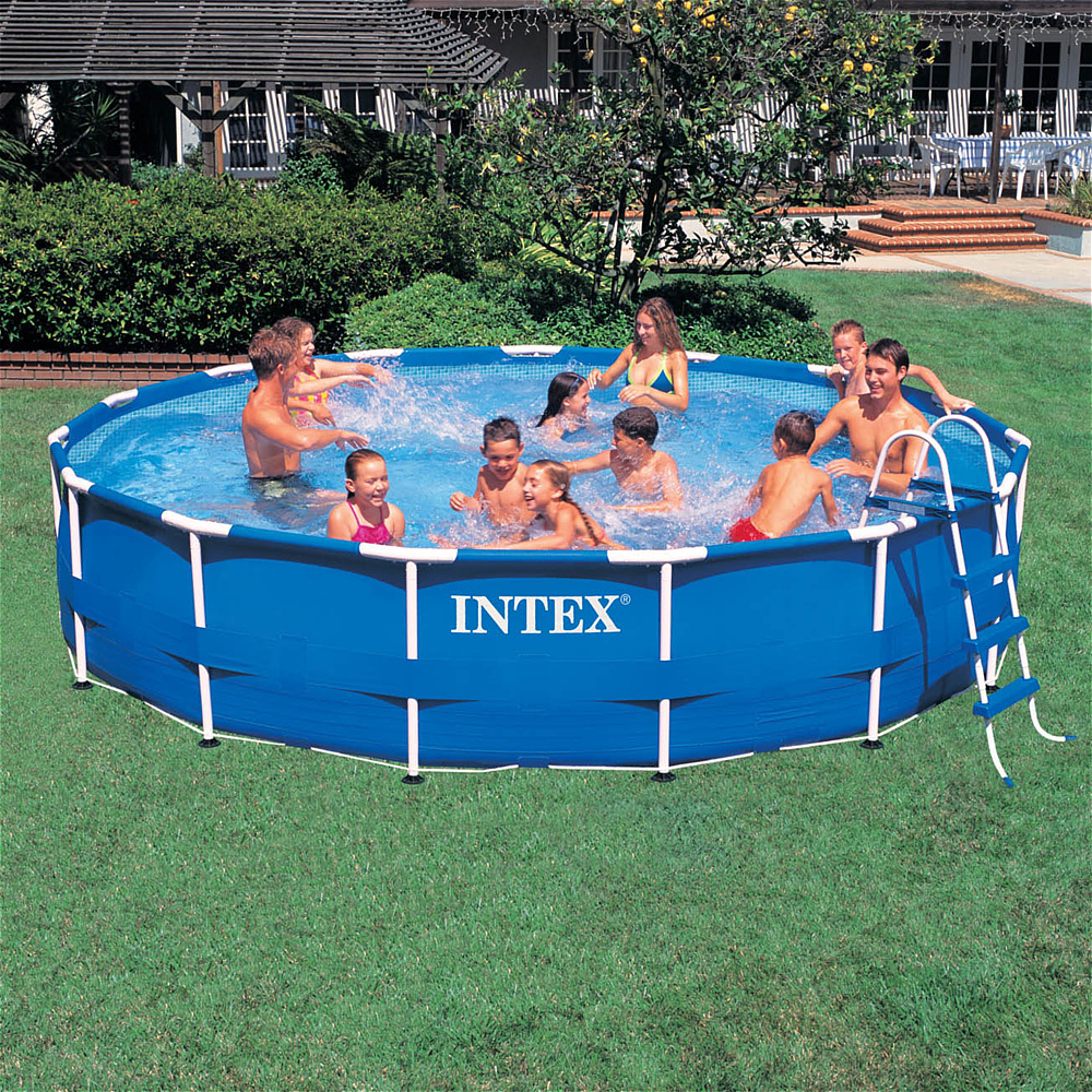INTEX สระน้ำ Metal Frame Pool 15ฟุต พร้อมตัวกรอง รุ่น 28242