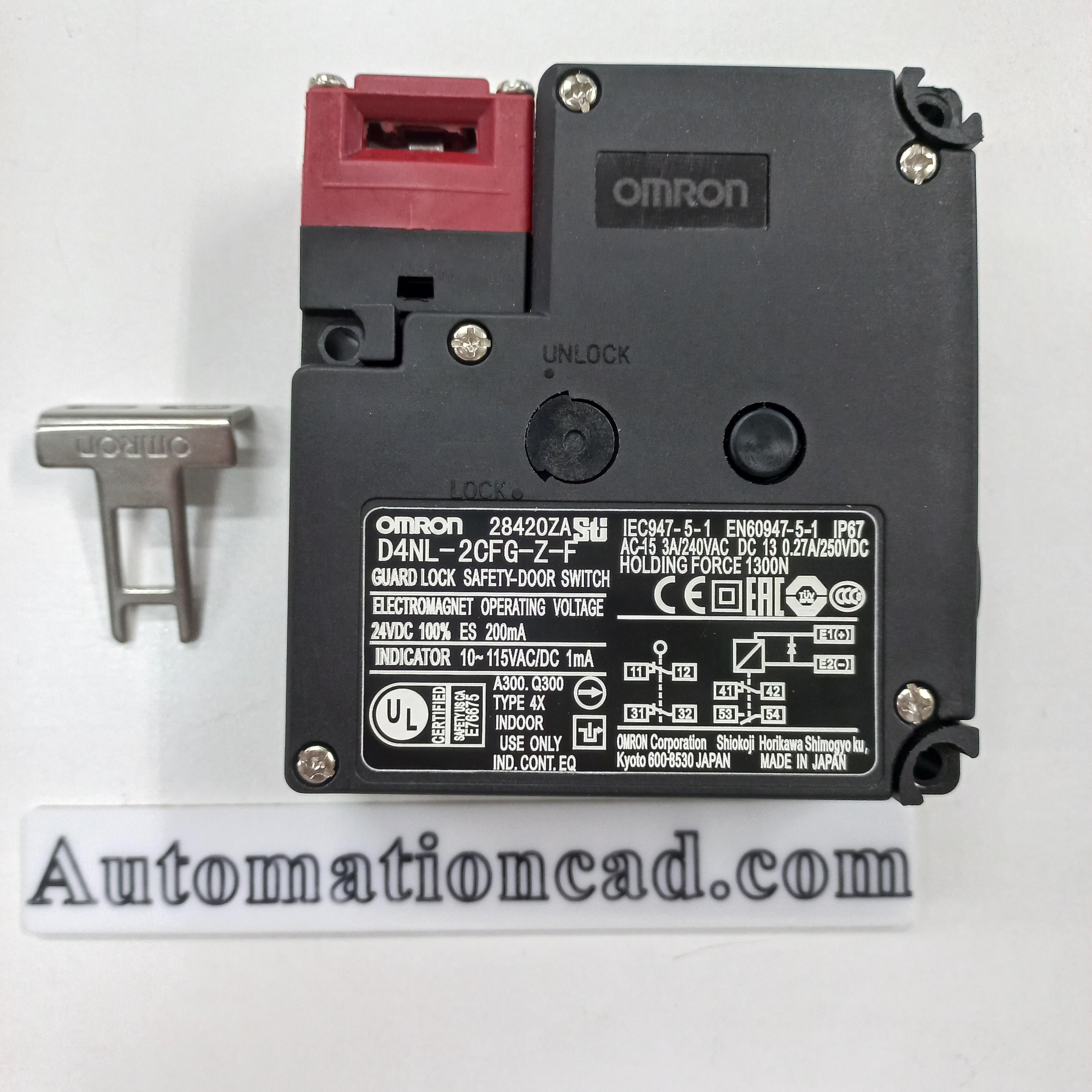 Safety Door Switch OMRON สวิตช์ประตูนิรภัย รุ่น D4NL-2CFG-Z-F