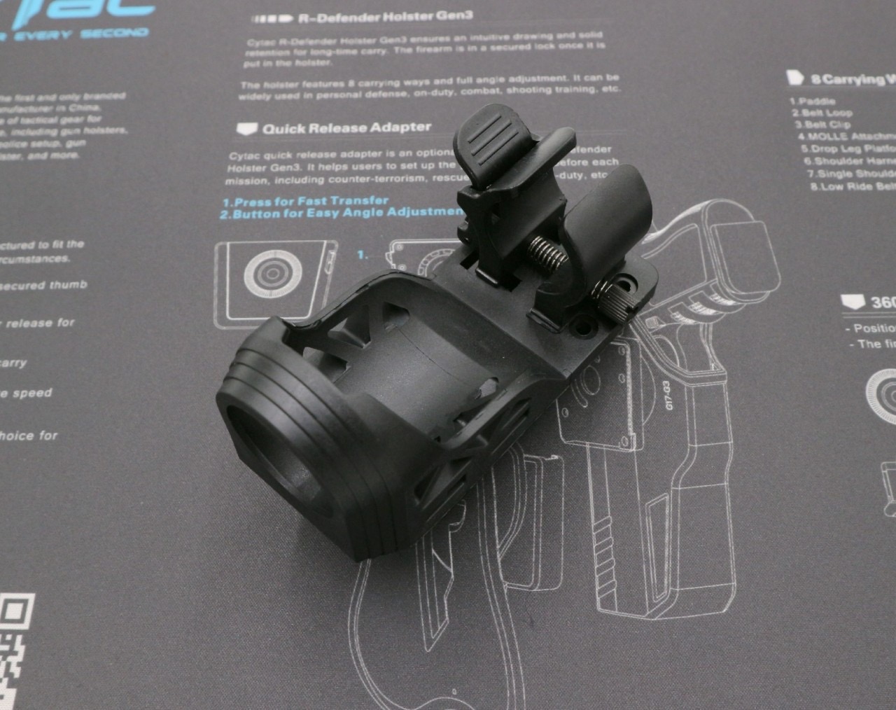 New.ซองไฟฉายโพลิเมอร์ ( Flashlight holster ) 💫 ผลิตจาก Polymer เกรดคุณภาพ 💫 ใช้สำหรับไฟฉาย ที่ขนาดแกนกลาง Dia 2.5 - 3 cm. 💫 ขนาดหัวไฟฉาย ใหญ่ไม่เกิน 3.4 cm. 💫 ตัวล็อคเข็มขัดแบบ Teklok ใช้กับเข็มขัดกว้างขนาด 1.2 - 2.5 นิ้ว (