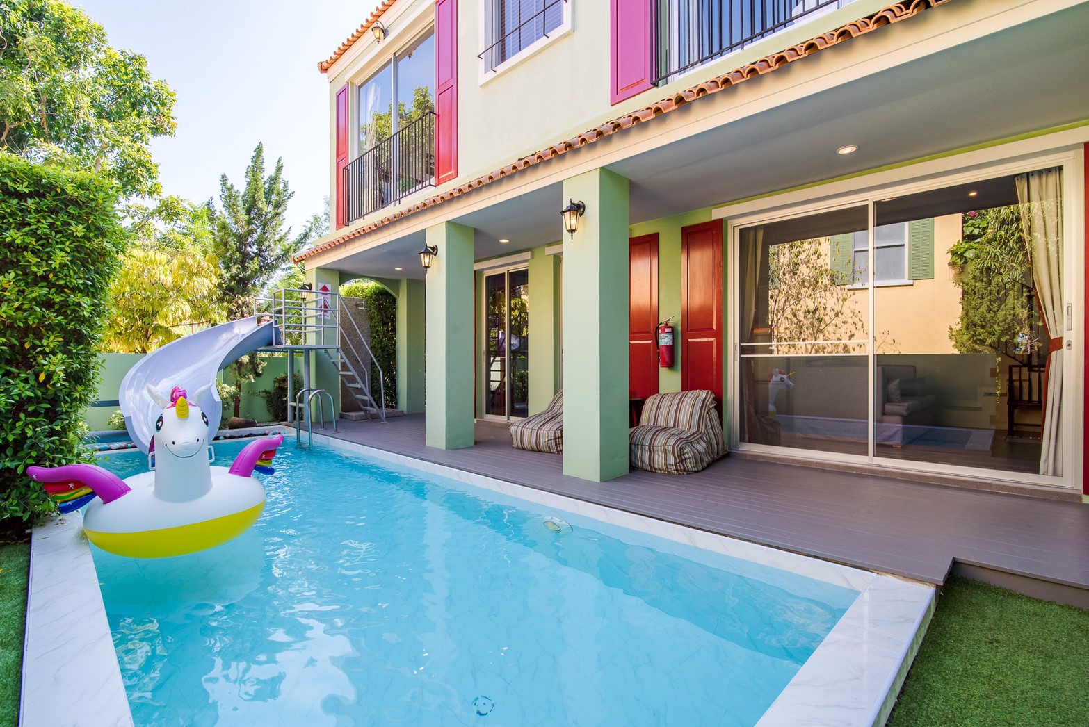 HR15023 บ้านพักหัวหิน บ้านทัศคานี บีช วิลล่า 3 ( Green 2Bed Garden View )