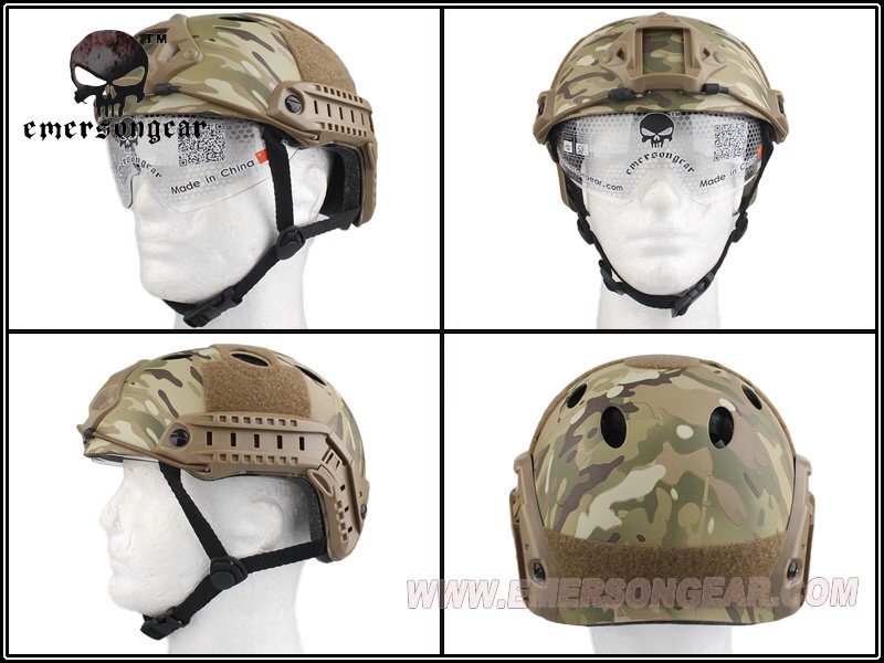 หมวกฟาสกระจก สีพื้น 1,500 สีพราง 1,700 บาท