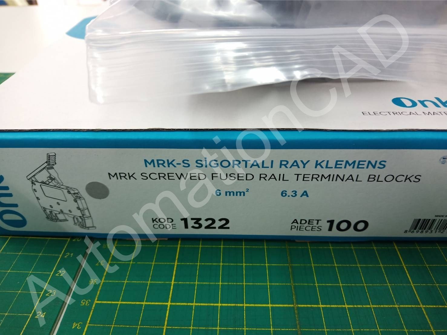เทอร์มินอลฟิวส์ แบบธรรมดาไมมี LED 6 mm² ONKA-1322 Terminal FUSE ONKA max 6.3A