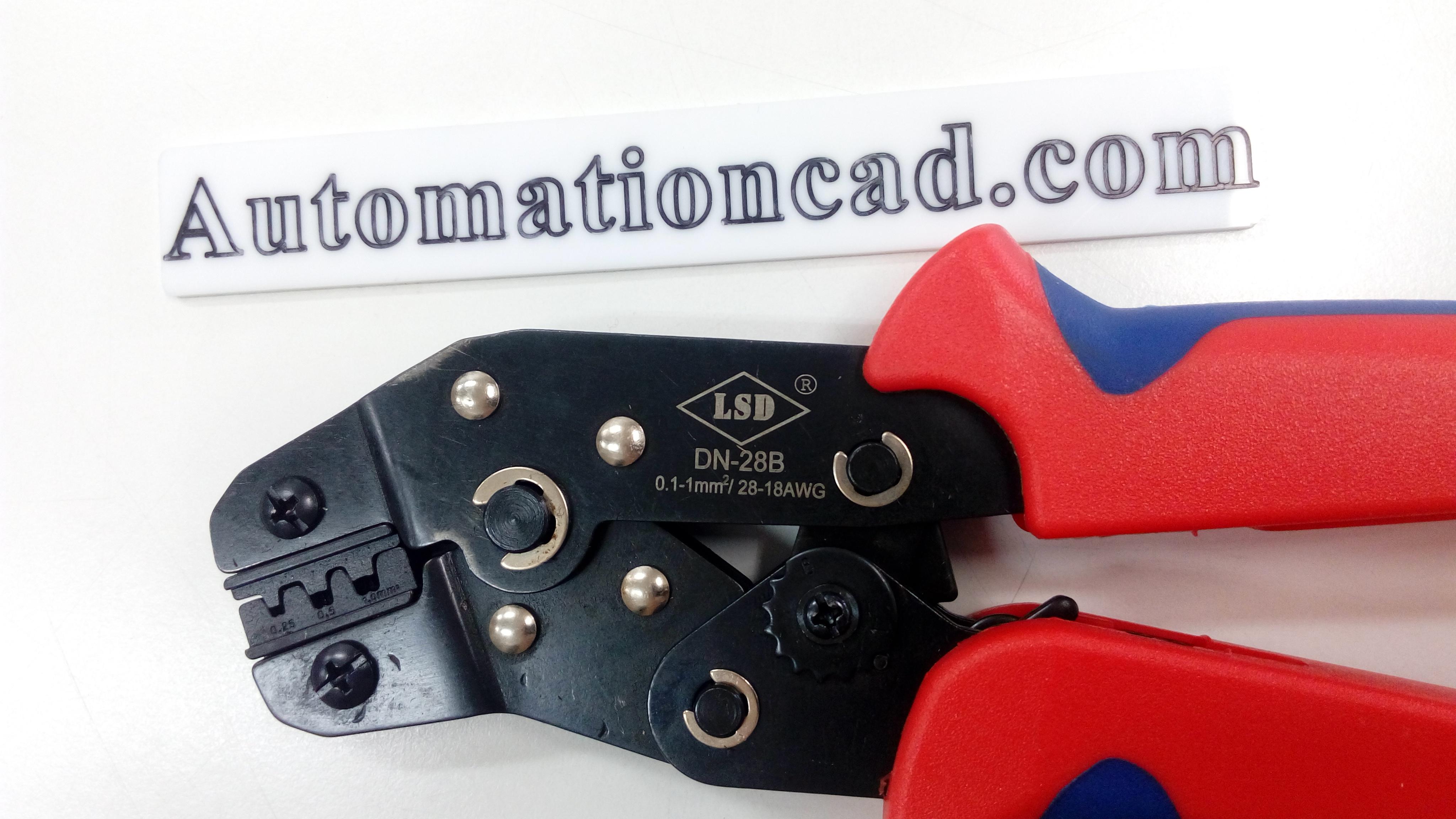 คีมย้ำหางปลา แบบย้ำหัวสายไฟ รุ่น DN-28B ใช้กับสายไฟขนาด 0.1-1 mm2