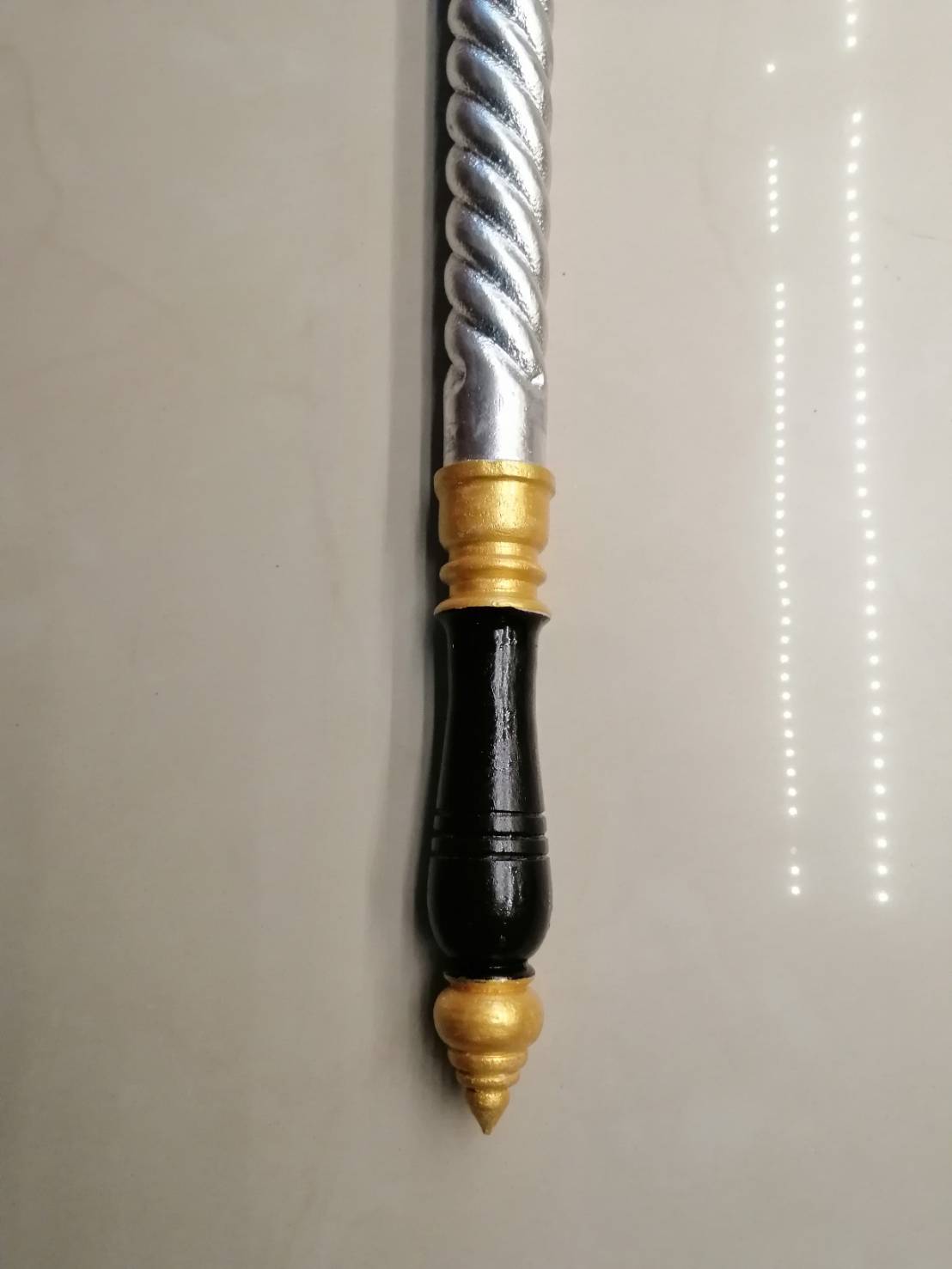 กระบอง ตะบองยักษ์ กระบองท้าวเวสสุวรรณ กระบองยักษ์ งานไม้ ทาสีเงิน