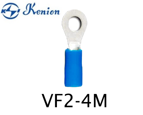 หางปลากลมหุ้ม สีฟ้า VF2-4M KENION ใช้กับสาย 1.0sq.mm
