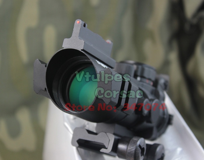 ACOG Style 4x32 Fixed Power Scope with Fiber Optic Tactical Sight and Weaver Slotsprev next