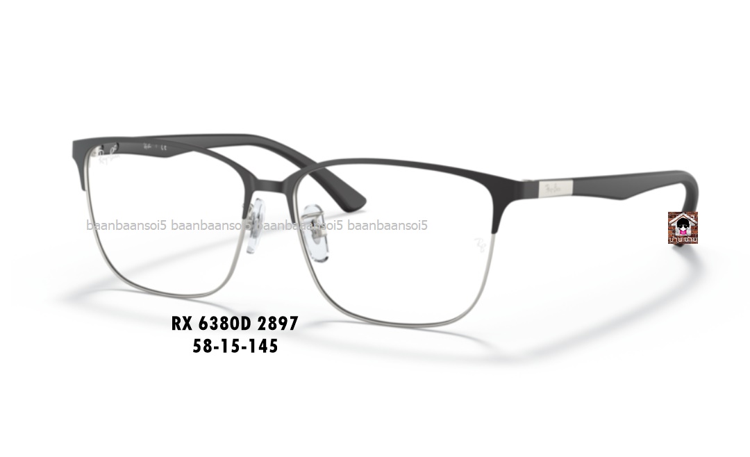 RayBan RX 6380D 2897 โปรโมชั่น กรอบแว่นตาพร้อมเลนส์ HOYA ราคา 3,900 บาท