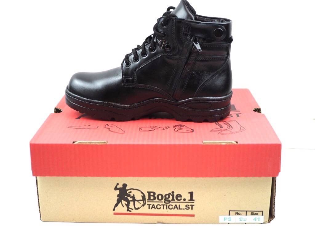 New.Bogie1 รองเท้าหุ้มข้อสั้นสีดำ รุ่น POLICE SHOES (PS) รุ่นมีซิปข้าง รองเท้าหุ้มข้อสั้นสีดำ รุ่น POLICE SHOES (PS) รุ่นมีซิปข้าง -รองเท้าสำหรับใส่ชุดเครื่องแบบตำรวจ(รุ่นใหม่) -มีซิปข้าง เพิ่มความสะดวกในการใส่-ถอด -รองเท้าพื้นยางกันลื่นมีความยืดหยุ่นสูง