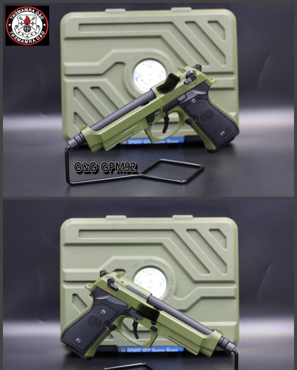 ( + New Arrival + มาใหม่ ) G&G GPM92 Full Metal Gas Blowback Airsoft Pistol รายละเอียด - เฟรมและสไลด์เป็นโลหะ - มีรางขนาด 20 มม. สำหรับไฟฉายหรือเลเซอร์ -โบวแบล็คสมจริง -แมกกาซีน27 นัด -กริ๊บโพลิเมอร์คล้ายของจริง -เซฟลดนก -แถมกล่องพลาสติกเกรดพรีเมียม คุณสม