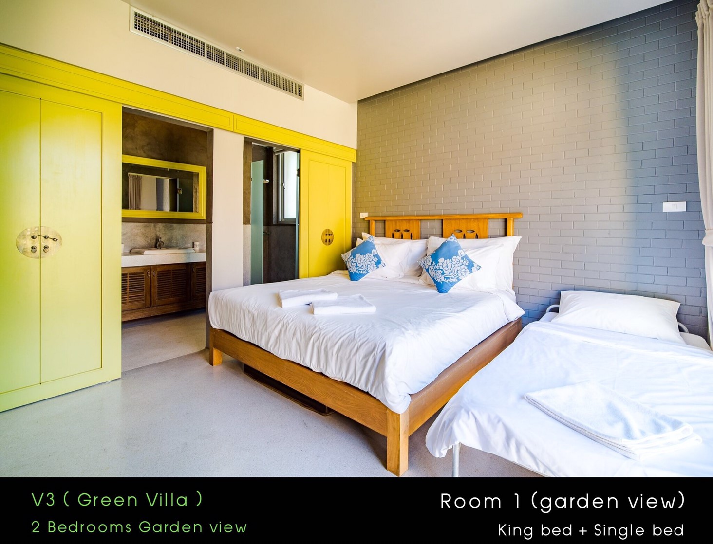 HR15023 บ้านพักหัวหิน บ้านทัศคานี บีช วิลล่า 3 ( Green 2Bed Garden View )