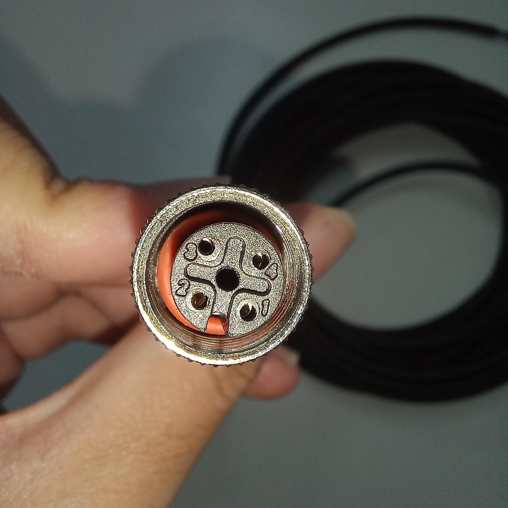 สายพร้อม CONNECTOR (PUR) แบบตรง เกลียว M12 ตัวเมีย แบบ 4 ขา ยาว 10m.