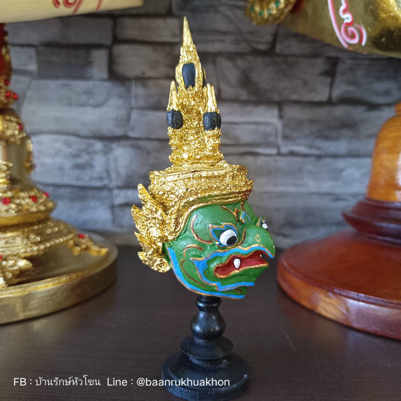 ครุฑ ขนาดจิ๋ว เรซิ่น พร้อมฐานสีดำ (ตั้งหน้ารถ)