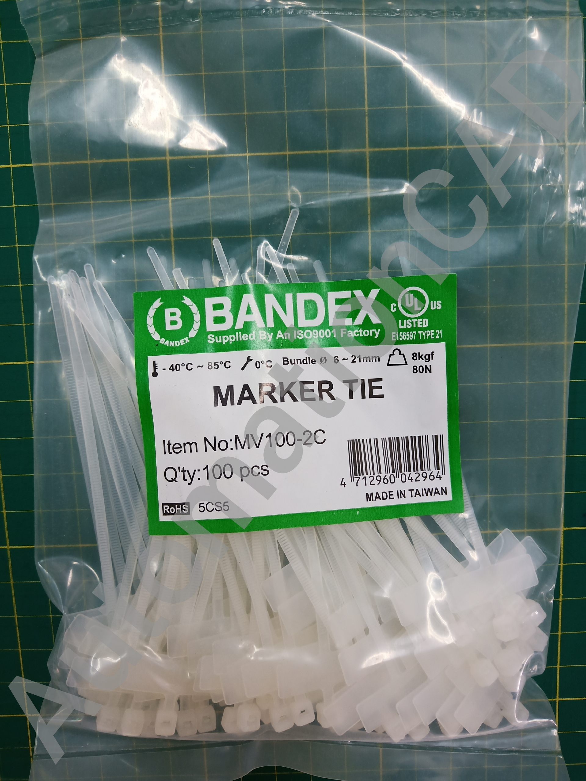 มาร์คเกอร์ไทร์ MARKER TIE BANDEX ที่รัดสายไฟแบบมีป้าย
