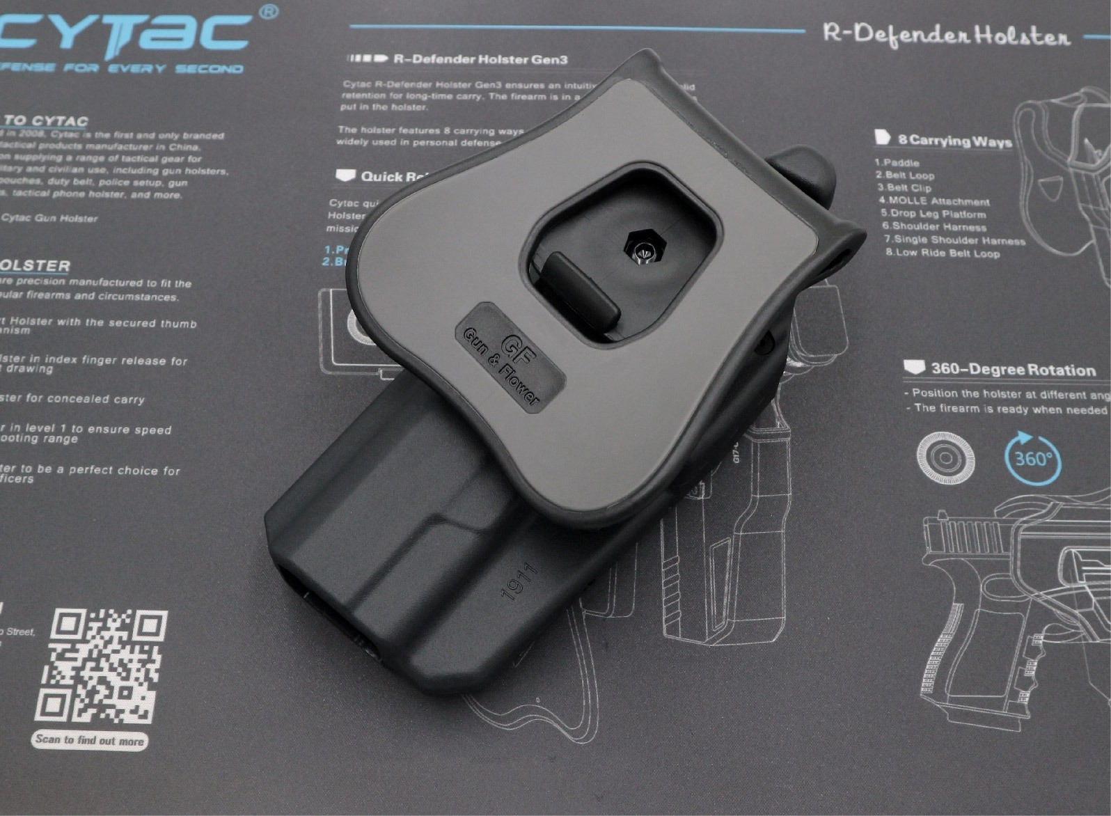 New. ซองพกนอก ปลดล็อคนิ้วโป้ง รุ่น COLT 1911 ( 5 " ) ( Gun&Flower Thumb Release Holster ) 💥 ผลิตจากวัสดุ Nylon PA66 เกรดคุณภาพ แข็งแรงทนทาน 💥 ออกแบบให้ปลดล็อคนิ้วโป้ง ใช้งานง่ายเป็นธรรมชาติ และปลอดภัยยิ่งขึ้น 💥 ซองออกแบบให้สาม