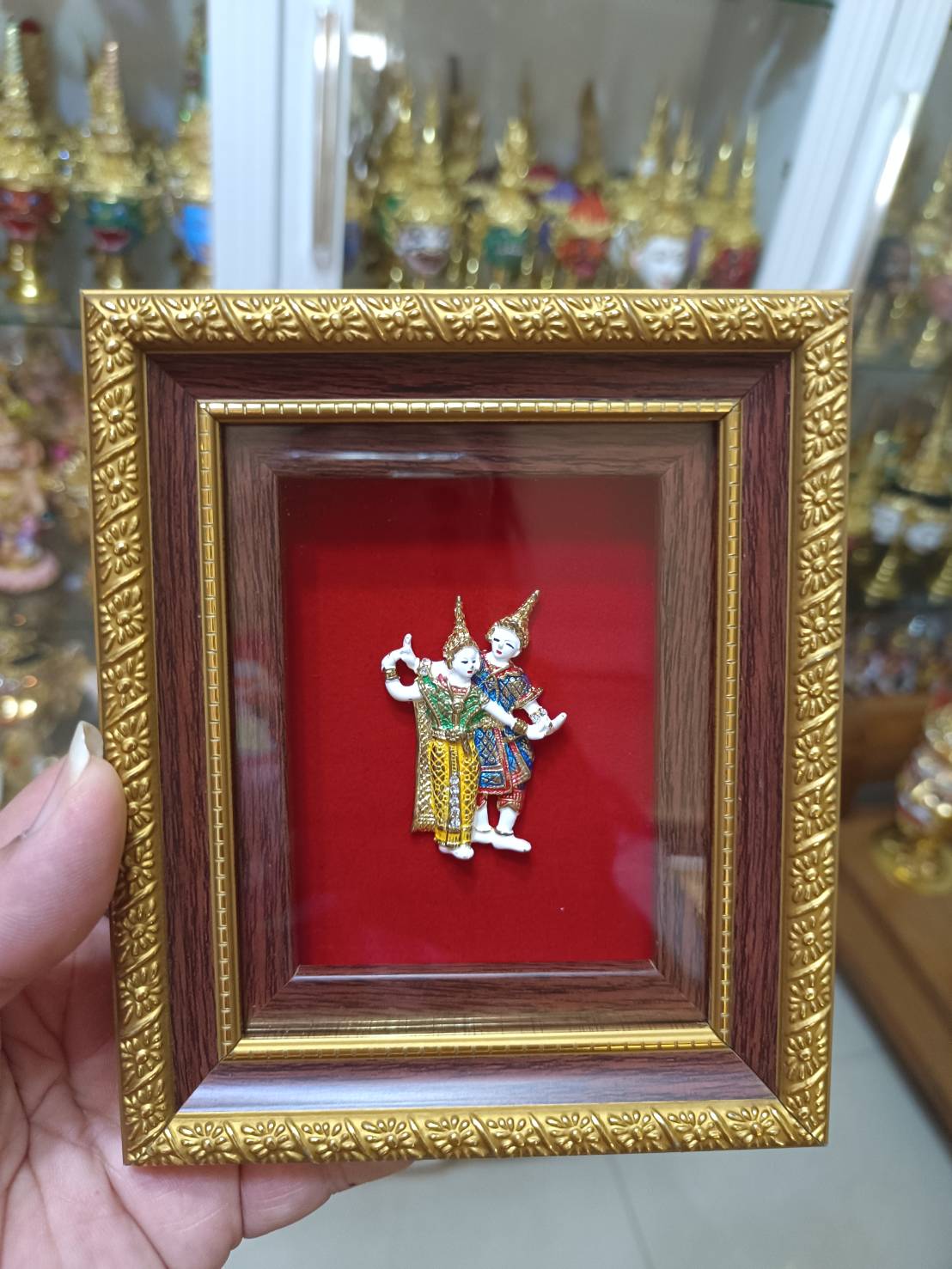 กรอบรูปที่ระลึกไทยๆ พร้อมกล่องผ้าไหม