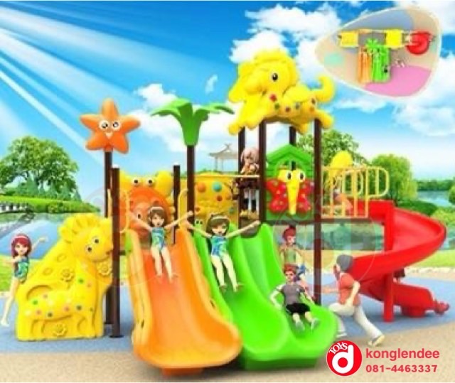 เครื่องเล่นสนามกลางแจ้ง ชุดม้าโพนี่รวมเพื่อน