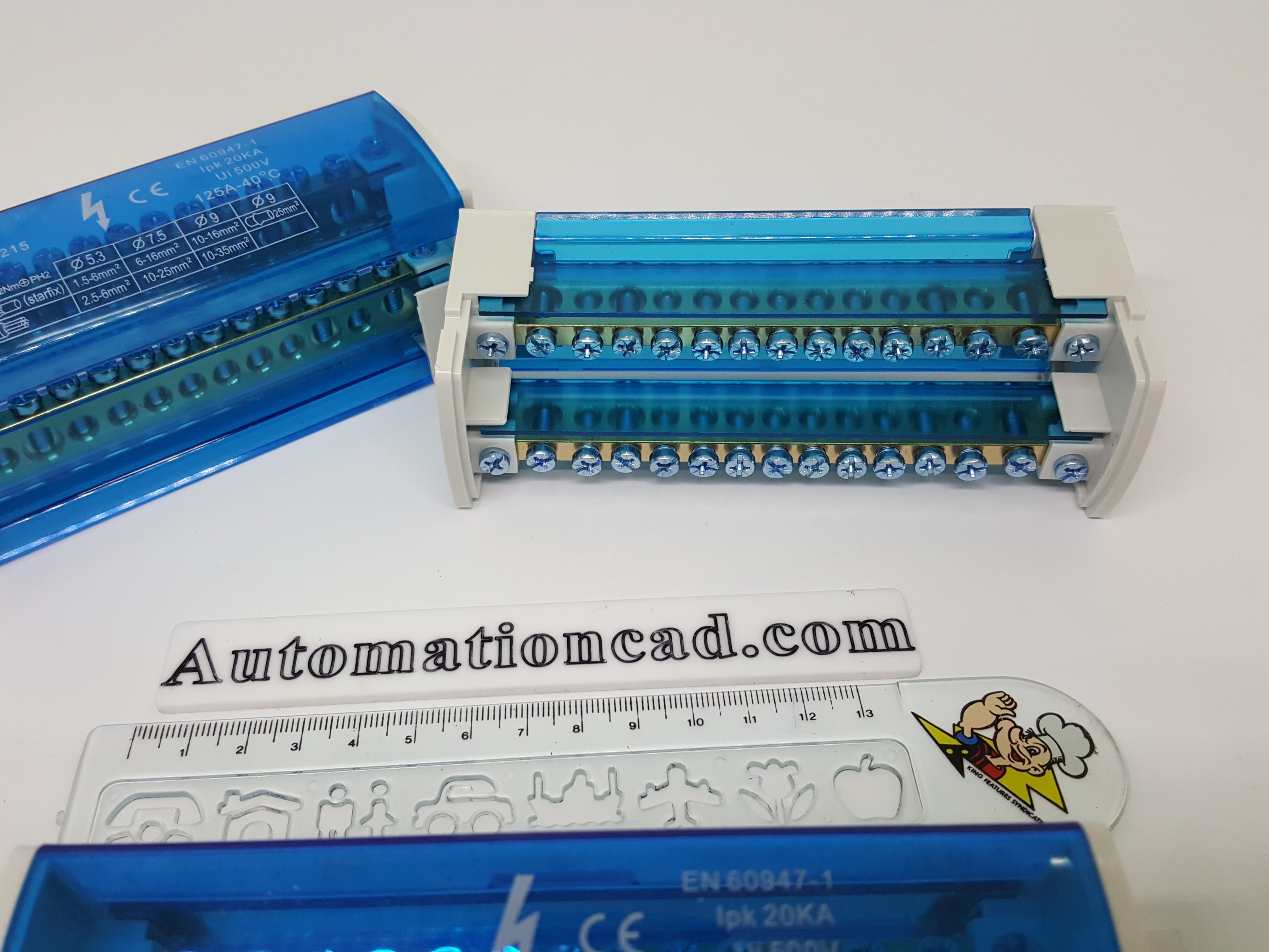 BAR กระจายไฟฟ้า 1 แถว 10 ช่อง แบบเปลือย BAR GROUND บาร์กราวด์