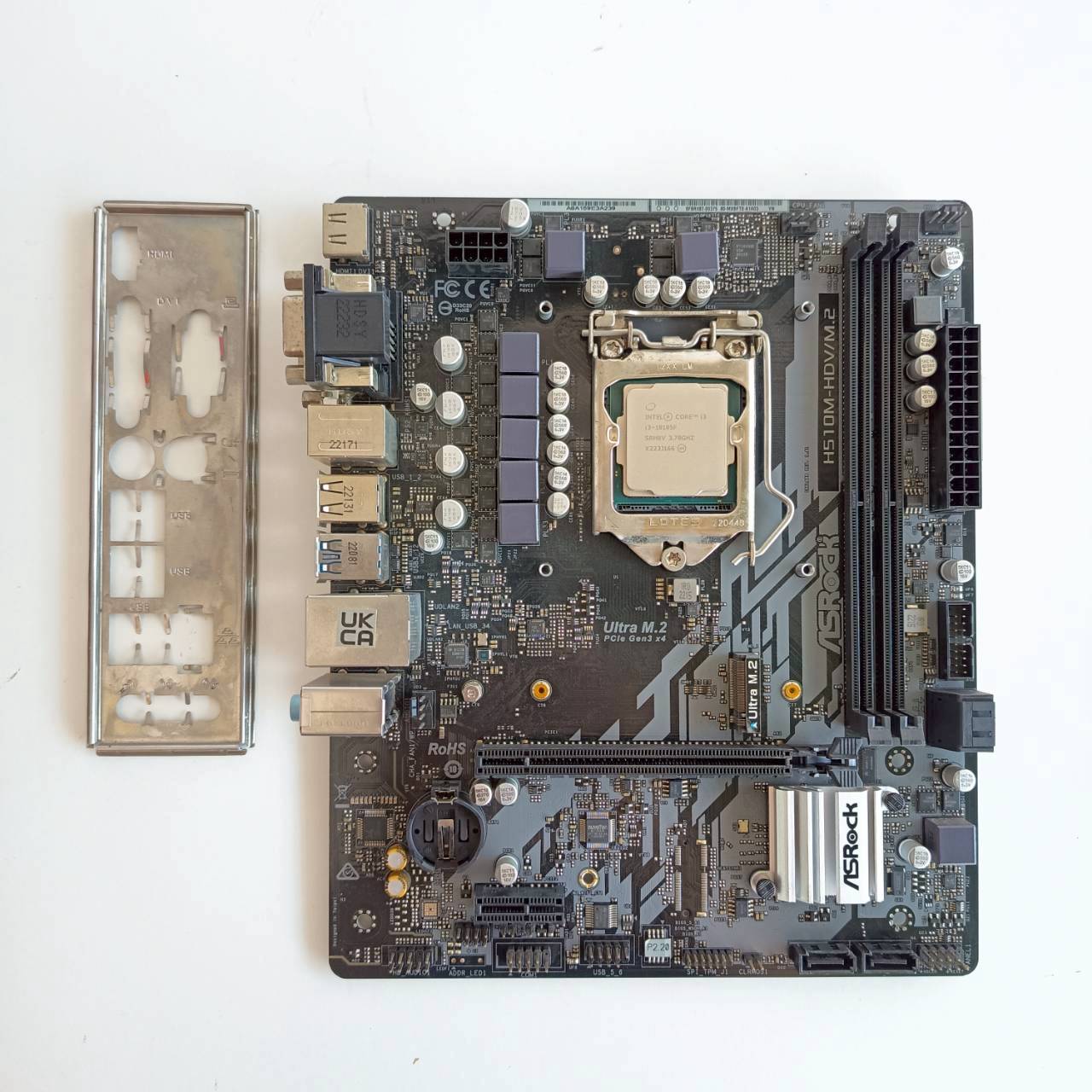 CPU + M/B CPU Core i3-10105F 3.70GHz M/B Asrock H510M-HDV (1200) ประกัน 2 เดือน