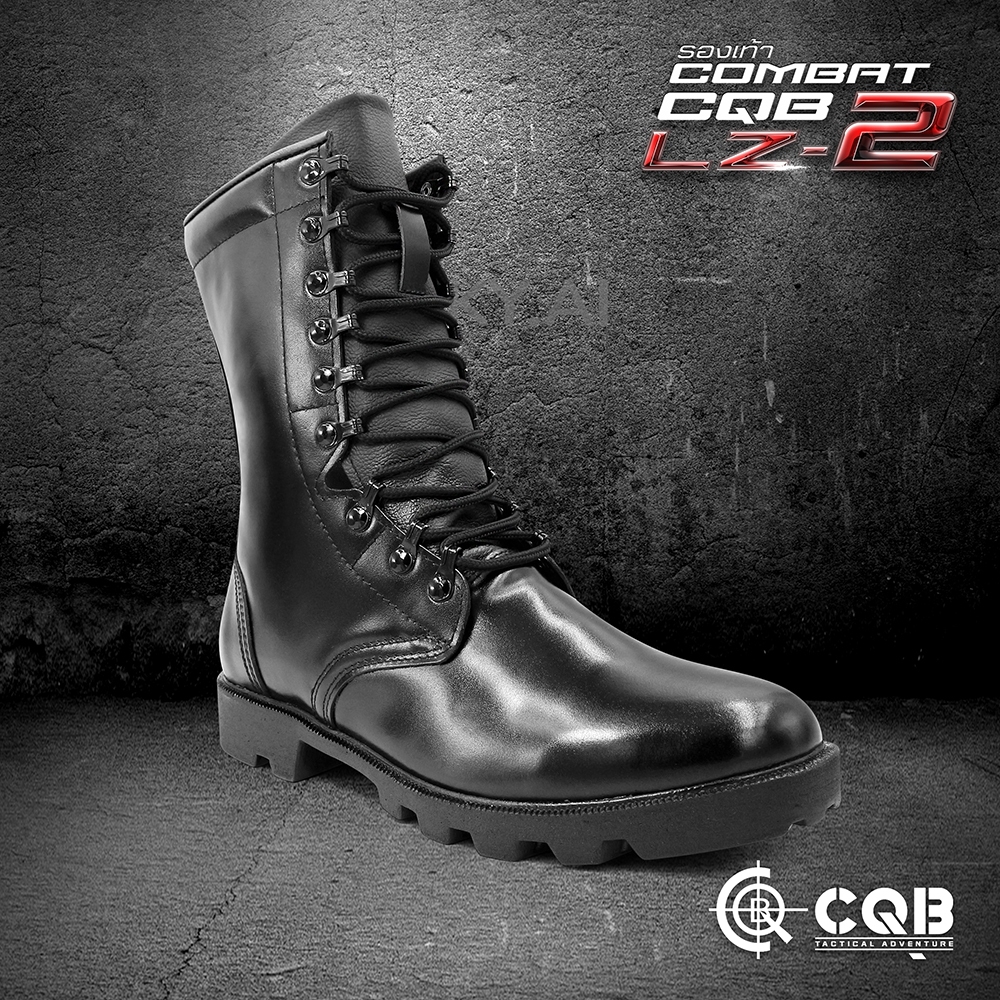 New.รองเท้า Combat CQB รุ่น LZ-2# (ซิปข้าง) รองเท้าคอมแบท หนังวัวแท้ ออกแบบมาเพื่อรองรับ ขนาดและรูปร่างเท้าของ คนไทย ทรงเรียวสูง แต่ไม่บีบรัดหน้าเท้า ⏩มีซิปข้าง เพื่อความสะดวก ในการสวมใส่ ⏩ตาไก่ปลดไว 9 รู ความสูงจากพื้น 10 นิ้ว ⏩น้ำหนักเบา หนังมีความนุ่มใ